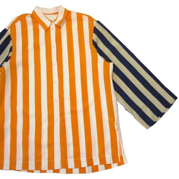 NWT marimekko Torma Merirosvo Paitapusero in Mix Stripe Oversized Shirt 42 / 12 - Picture 5 of 10